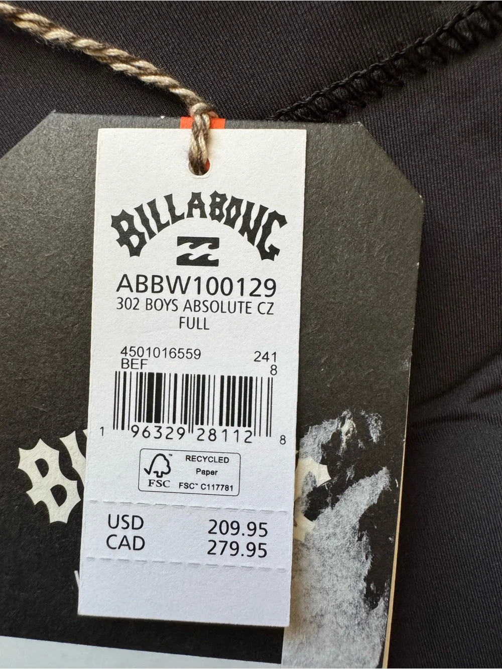 Billabong absolute wetsuit